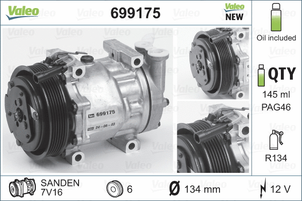 Compressor, air conditioning (699175)