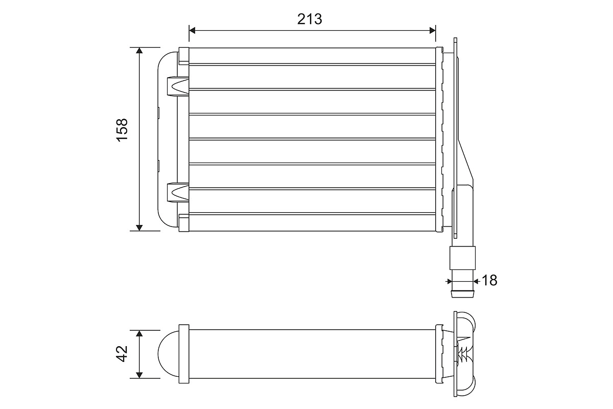 Heat Exchanger, interior heating (883790)