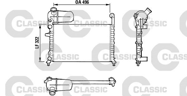 Radiator, engine cooling (311070)