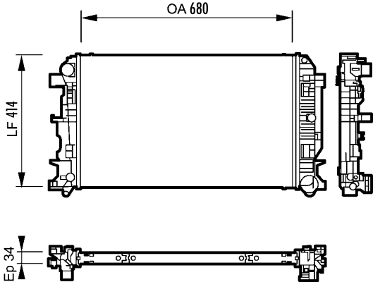 Radiator, engine cooling (735088)