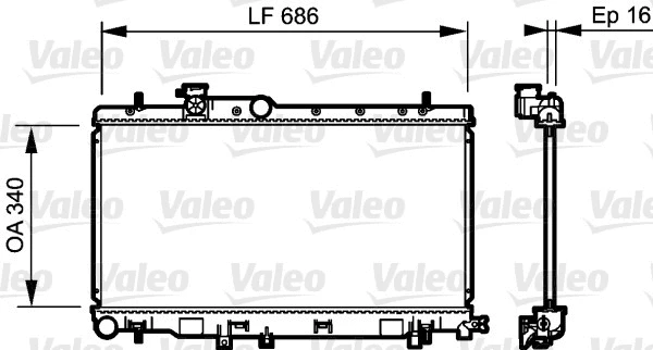 Radiator, engine cooling (735211)