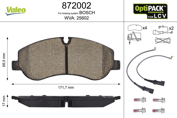 Brake Pad Set, disc brake (872002)