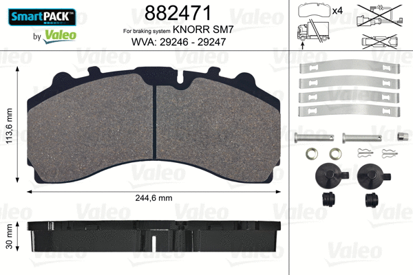 Brake Pad Set, disc brake (882471)