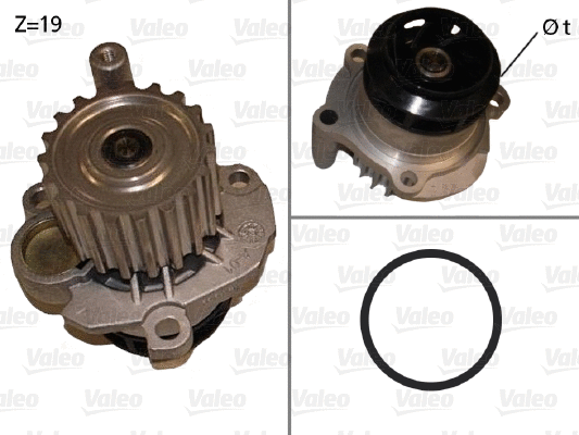 Water Pump, engine cooling (506873)