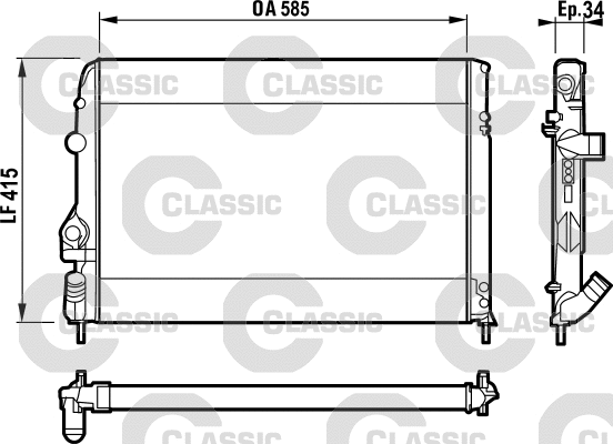Radiator, engine cooling (232559)
