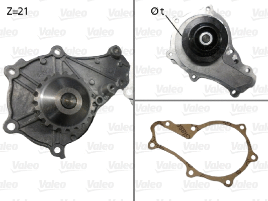 Water Pump, engine cooling (506714)