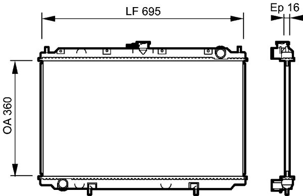 Radiator, engine cooling (732528)