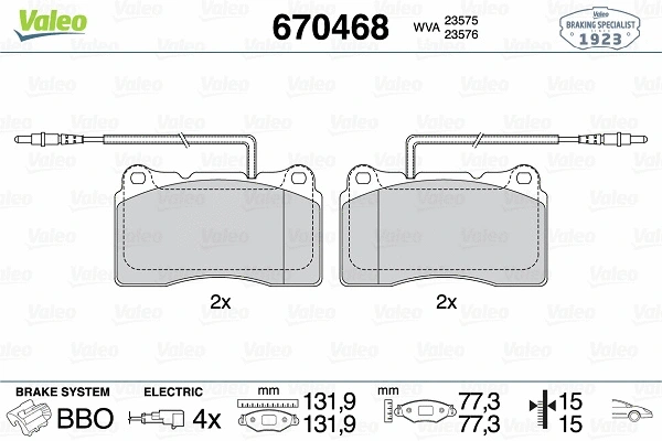 Brake Pad Set, disc brake (670468)