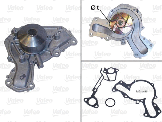Water Pump, engine cooling (506633)