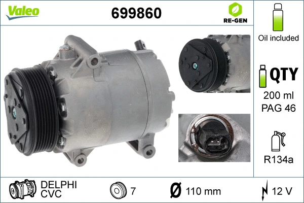 Compressor, air conditioning (699860)
