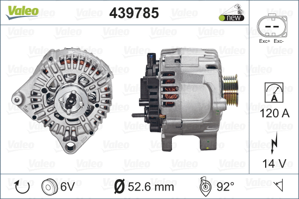 Alternator, starter