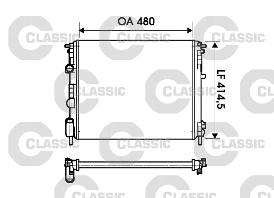 Radiator, engine cooling (232621)