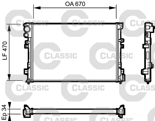 Radiator, engine cooling (231168)