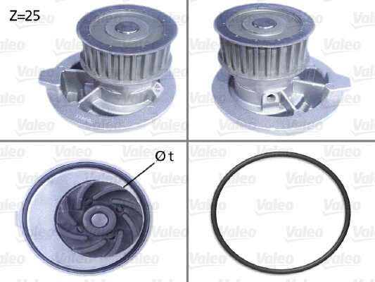 Water Pump, engine cooling (506309)