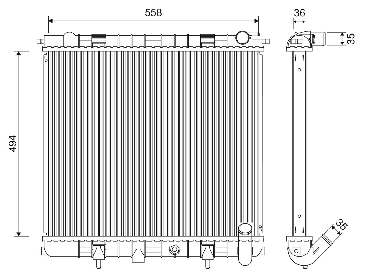 Radiator, engine cooling (701261)