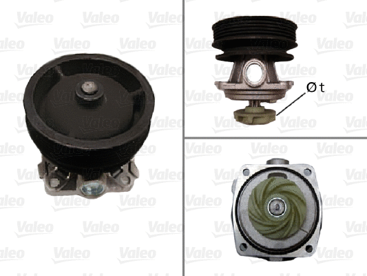 Water Pump, engine cooling (506334)