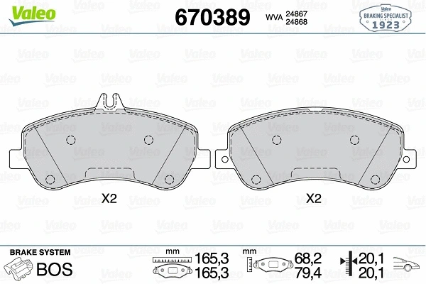 Brake Pad Set, disc brake (670389)
