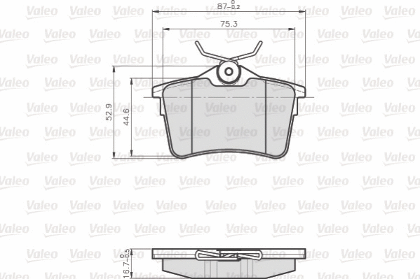 Brake Pad Set, disc brake (872765)