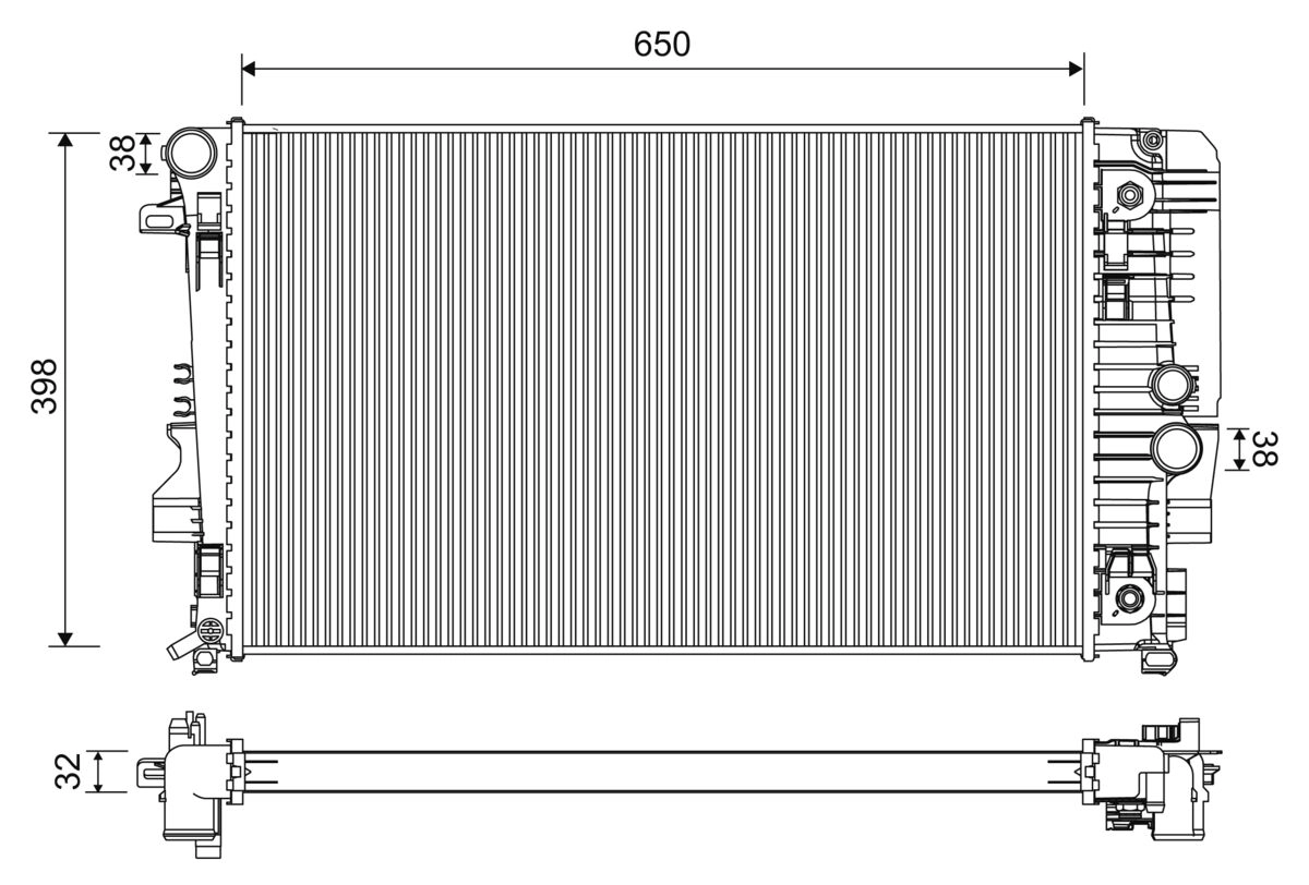 Radiator, engine cooling (701222)