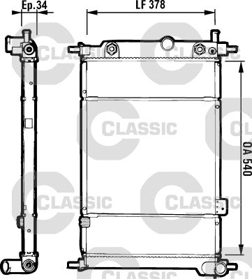 Radiator, engine cooling (230994)