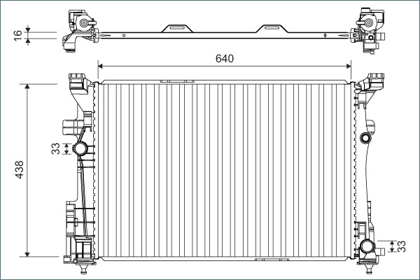 Radiator, engine cooling (701133)