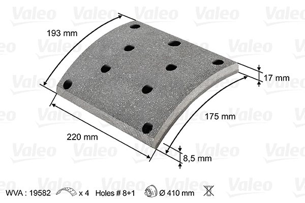 Brake Lining Kit, drum brake