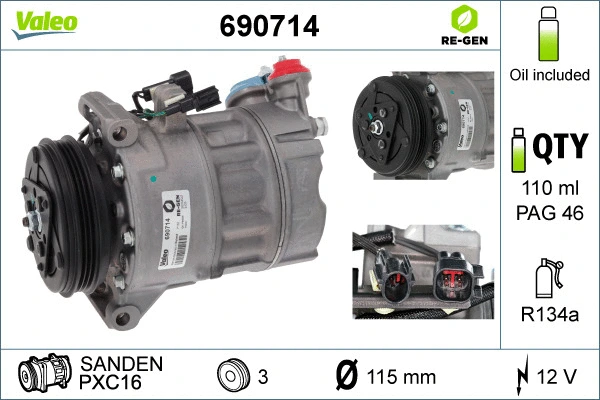 Compressor, air conditioning (690714)