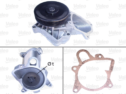 Water Pump, engine cooling (506710)