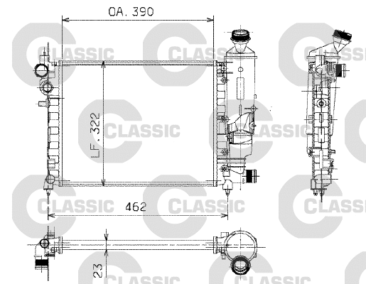 Radiator, engine cooling (230372)
