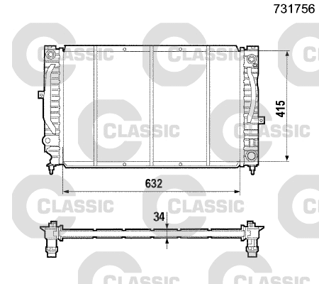 Radiator, engine cooling (231756)