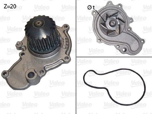 Water Pump, engine cooling (506538)