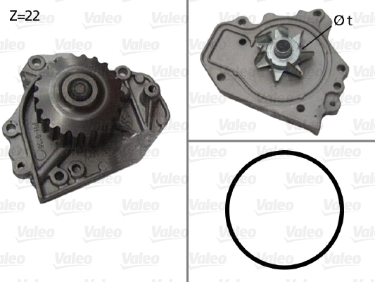 Water Pump, engine cooling (506680)