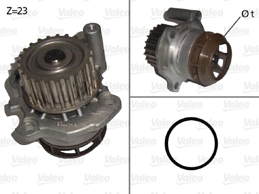 Water Pump, engine cooling (506876)