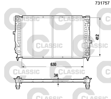 Radiator, engine cooling (231757)