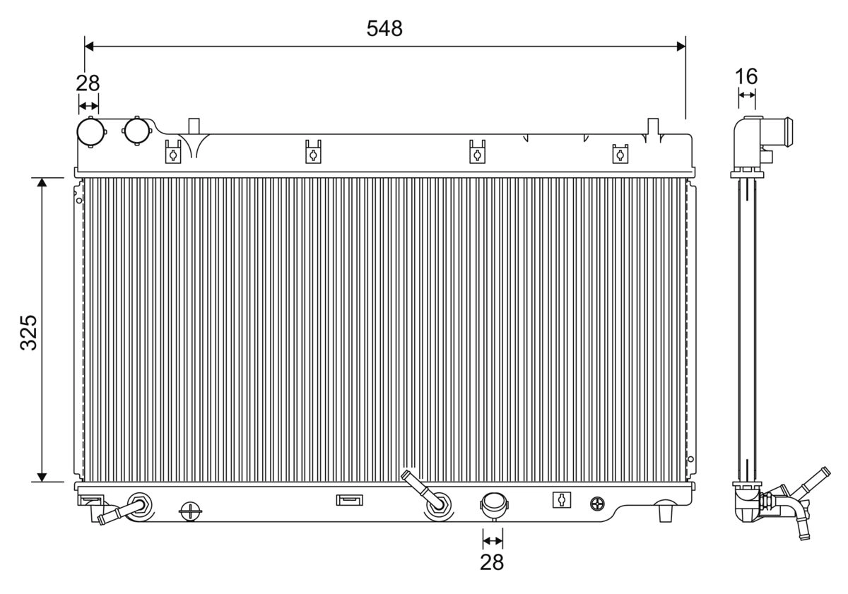 Radiator, engine cooling (701210)