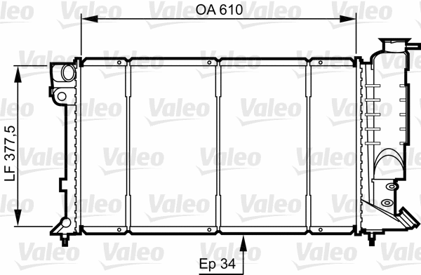 Radiator, engine cooling (730507)
