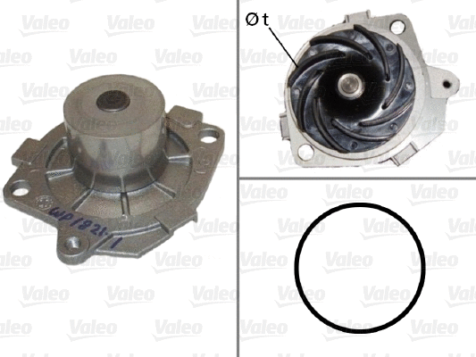 Water Pump, engine cooling (506590)