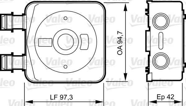 Oil Cooler, engine oil (818889)
