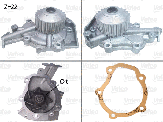 Water Pump, engine cooling (506659)