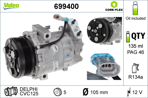 Compressor, air conditioning (699400)
