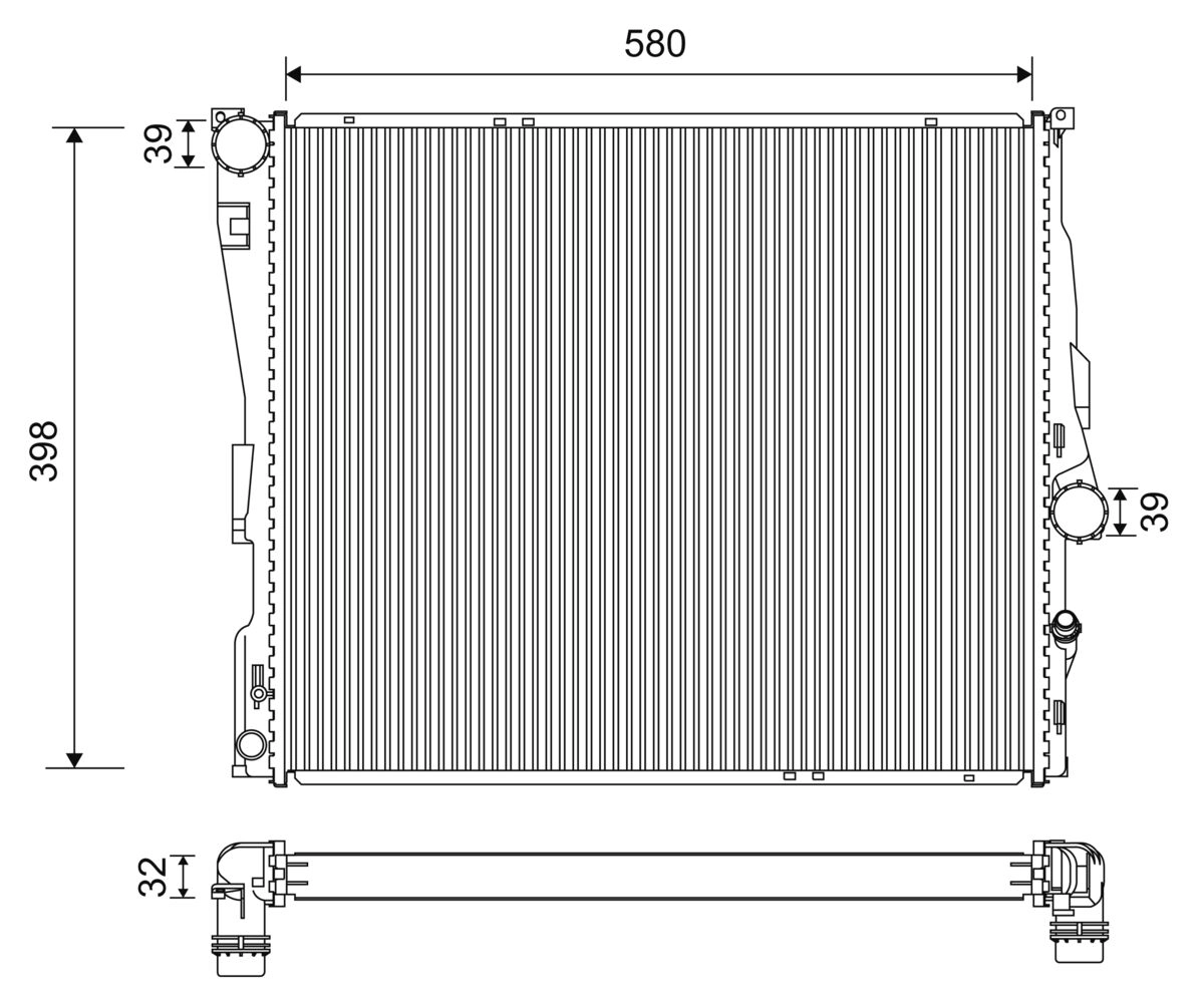 Radiator, engine cooling (701200)