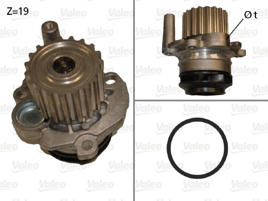 Water Pump, engine cooling (506871)