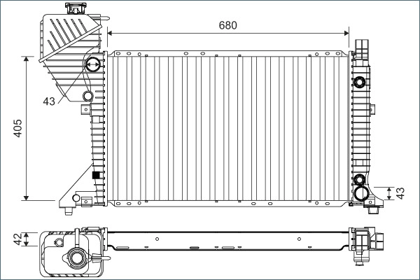 Radiator, engine cooling (701163)
