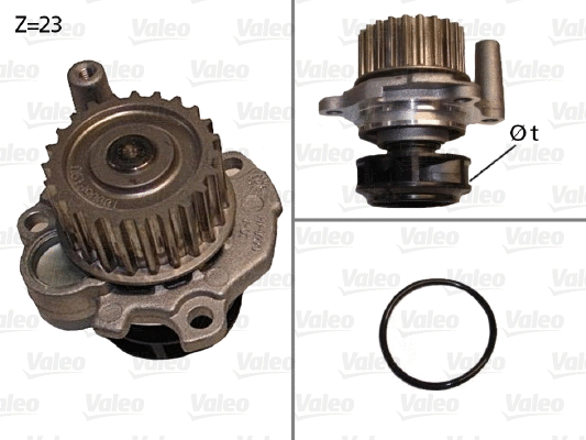 Water Pump, engine cooling (506532)