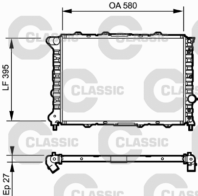 Radiator, engine cooling (232248)