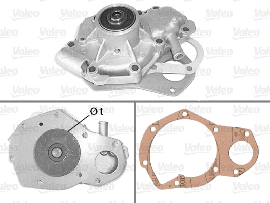 Water Pump, engine cooling (506076)