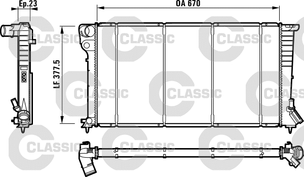 Radiator, engine cooling (232517)