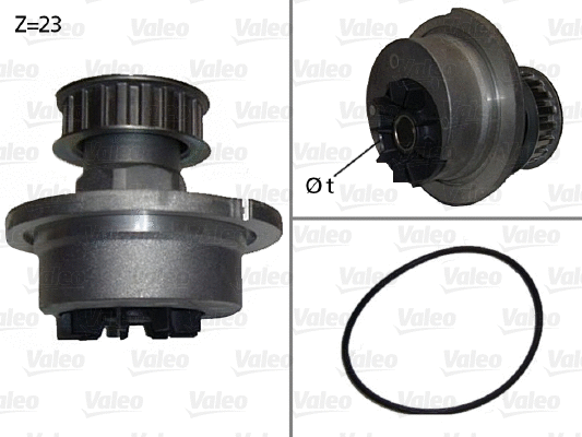 Water Pump, engine cooling (506006)