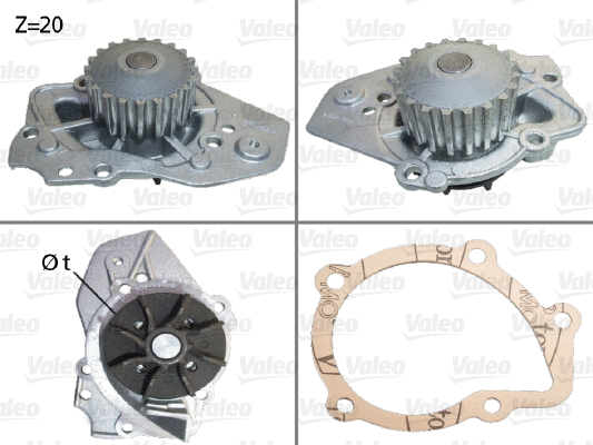 Water Pump, engine cooling (506014)