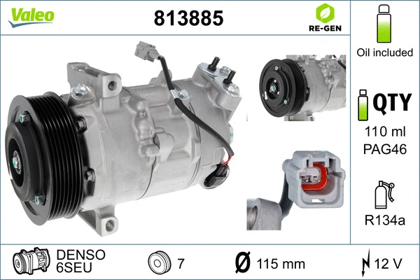 Compressor, air conditioning (813885)